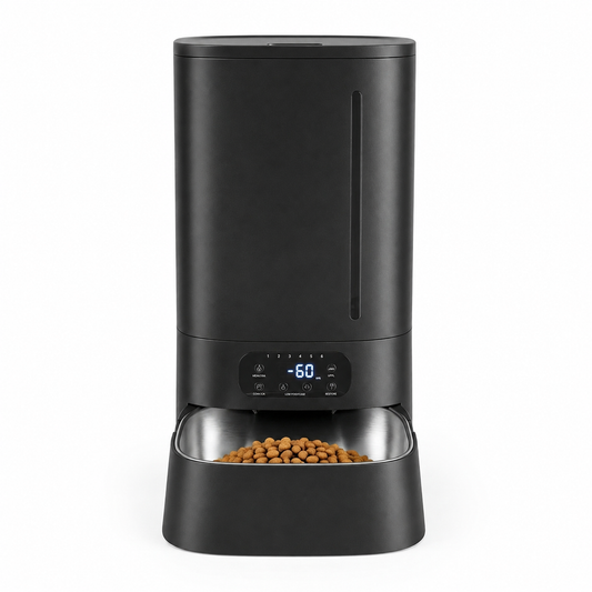 Amiapaw Automatic Vacuum Pet Feeder, 4L Timed Cat Feeder with Fresh Storage for Cats and Small Dogs