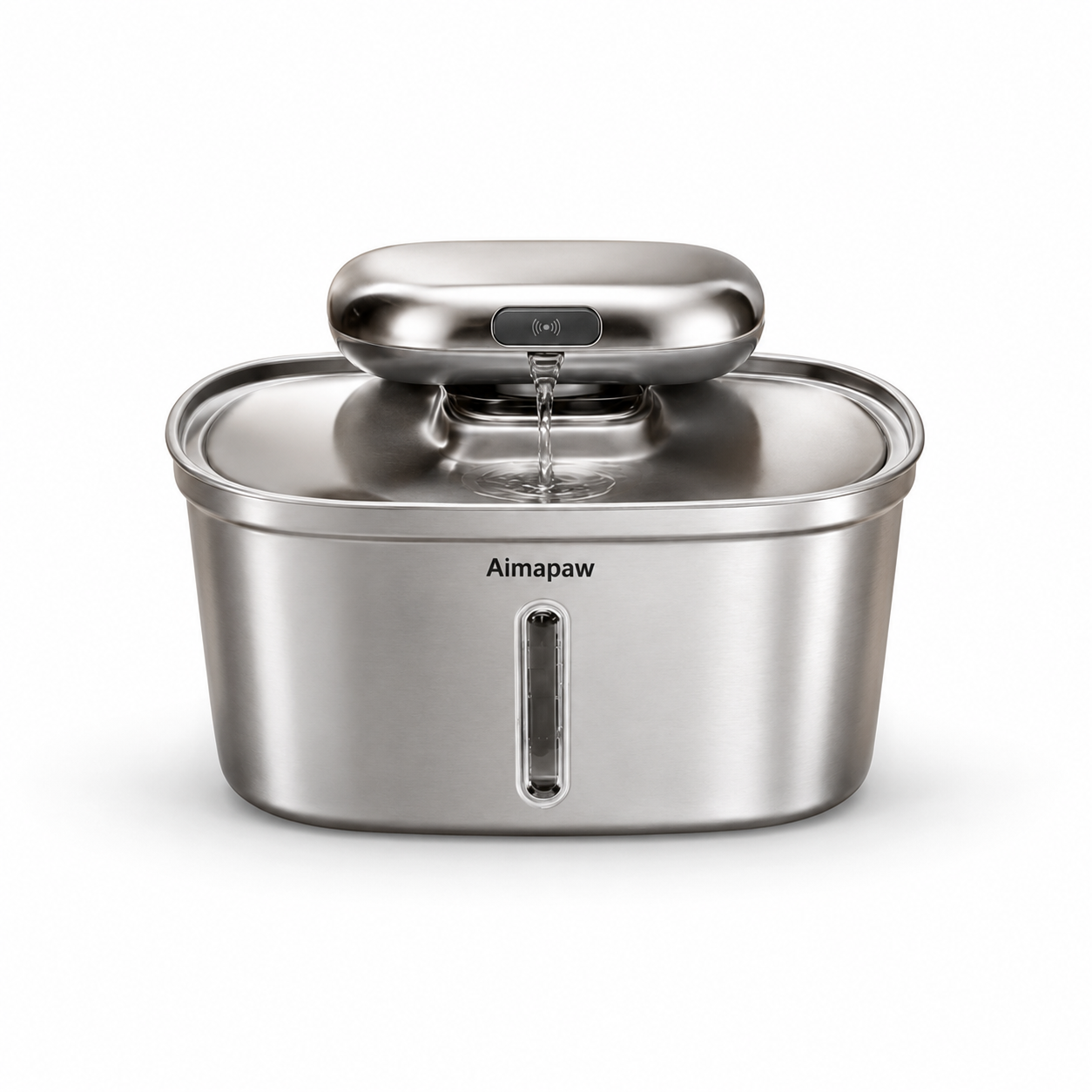 Amiapaw 3.2L Cordless Cat Water Fountain, Stainless Steel with Smart Mode and 4-Stage Filter