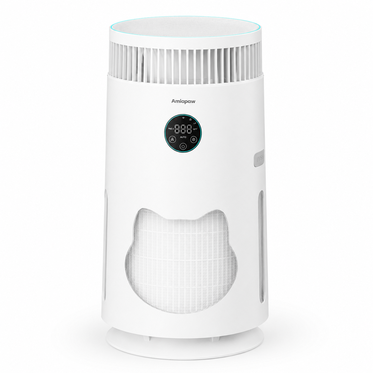 AMIAPAW Cat Air Purifier C2 for Cat Hair and Dander, 360° Intake, Smart PM2.5, Sleep Mode