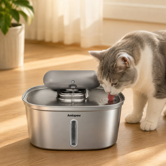 Amiapaw AquaFlow Stainless - Premium Water Fountain